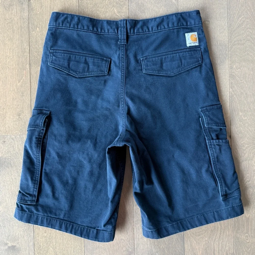 Carhartt Size 30 Navy Rigby Cargo Relaxed Fit 11” Short